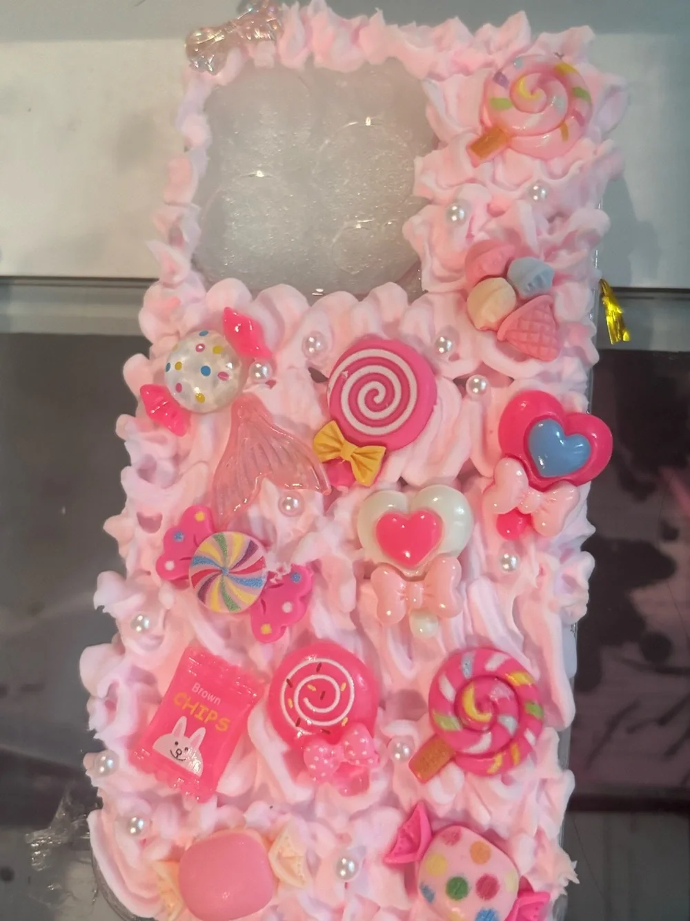 Whipped pink candy iphone 15 pro case